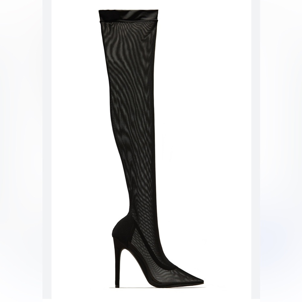Mata Shoes Black Over the Knee Boots